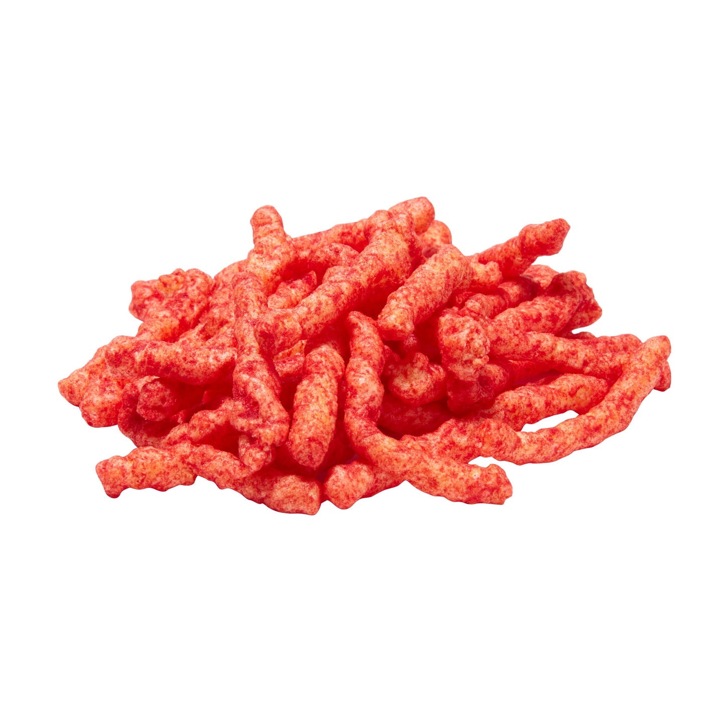 Cheetos Flamin' Hot snack showcasing fiery red crunchy chips, ideal for Frito Lay bulk chips case.