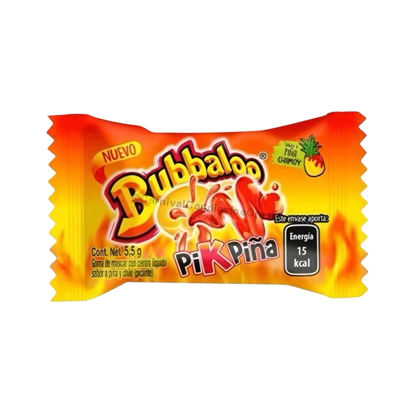 Bubbaloo Mix Flavor Chewing Gum (70 Count) Strawberry, Pineapple Chamoy, and Blue Raspberry