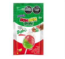 Colombina Bon Bon Bum Bubble Gum Lollipops (20 Pieces) Flavors of Passion Fruit/Watermelon with Tajin Powder