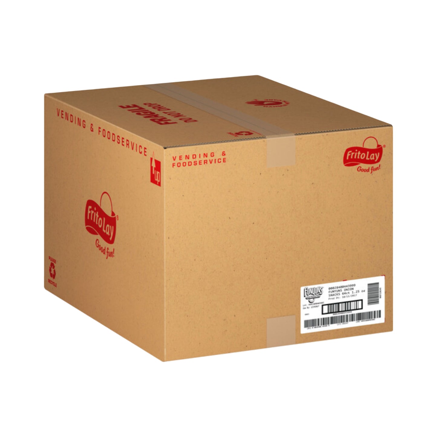 Frito Lay bulk chips case for vending and foodservice, featuring a cardboard box design.
