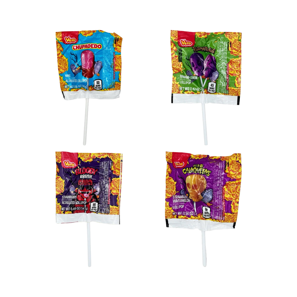 Vero Dulce Susto Dia De Los Muertos Lollipops (40 Count)