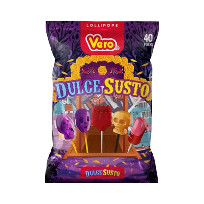 Vero Dulce Susto Dia De Los Muertos Lollipops (40 Count)
