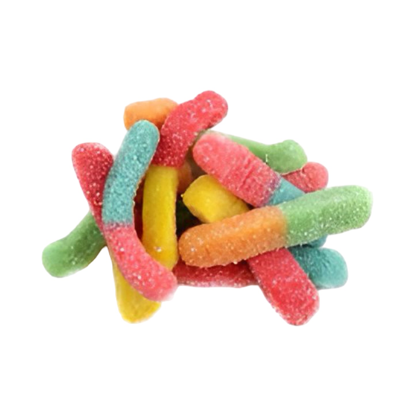 Lucky Gummys Lombriz Neon (Sour Gummy Worms) Bag 1 Kg