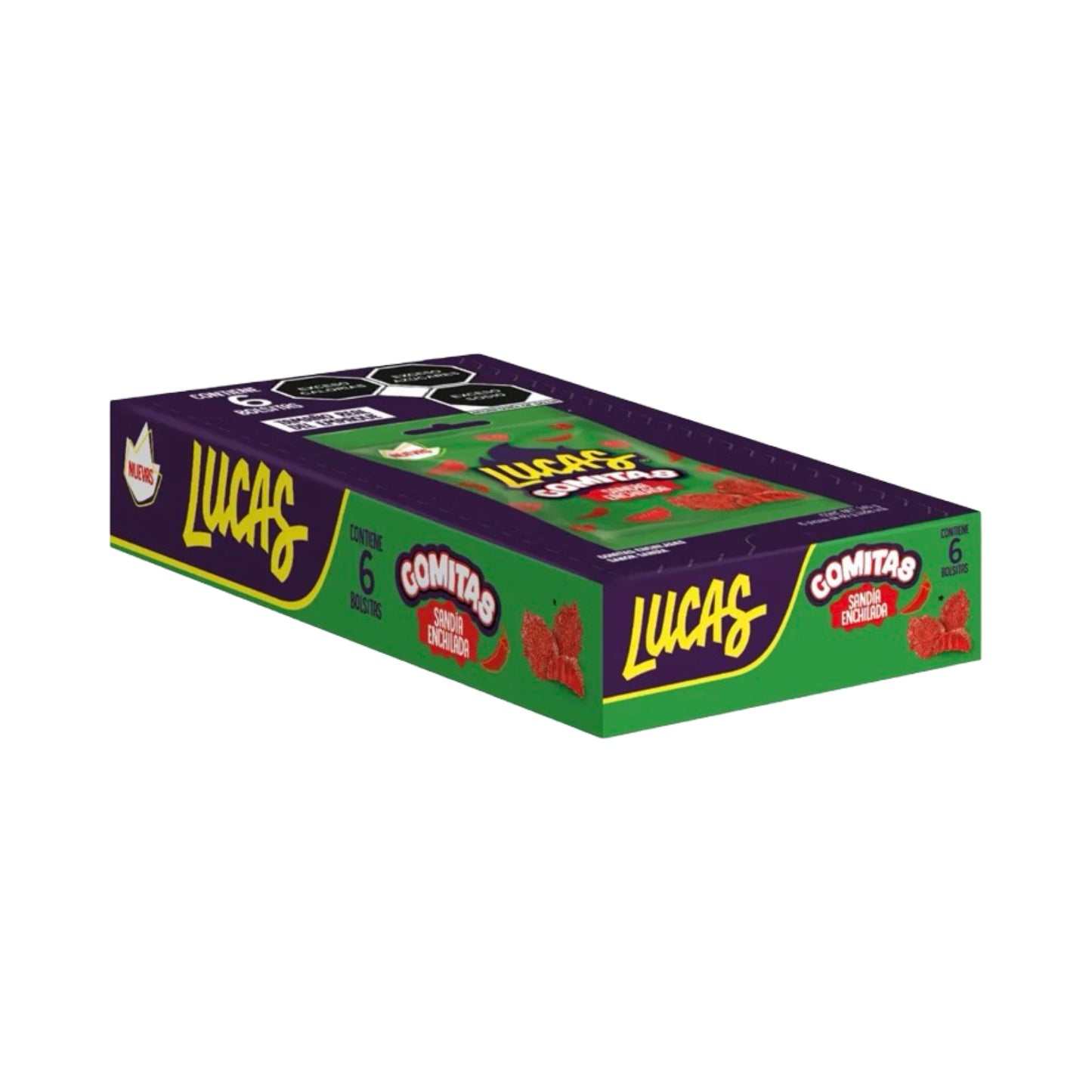 Lucas Gummies Spicy Watermelon Candy 6 Pack (1.41 Oz)