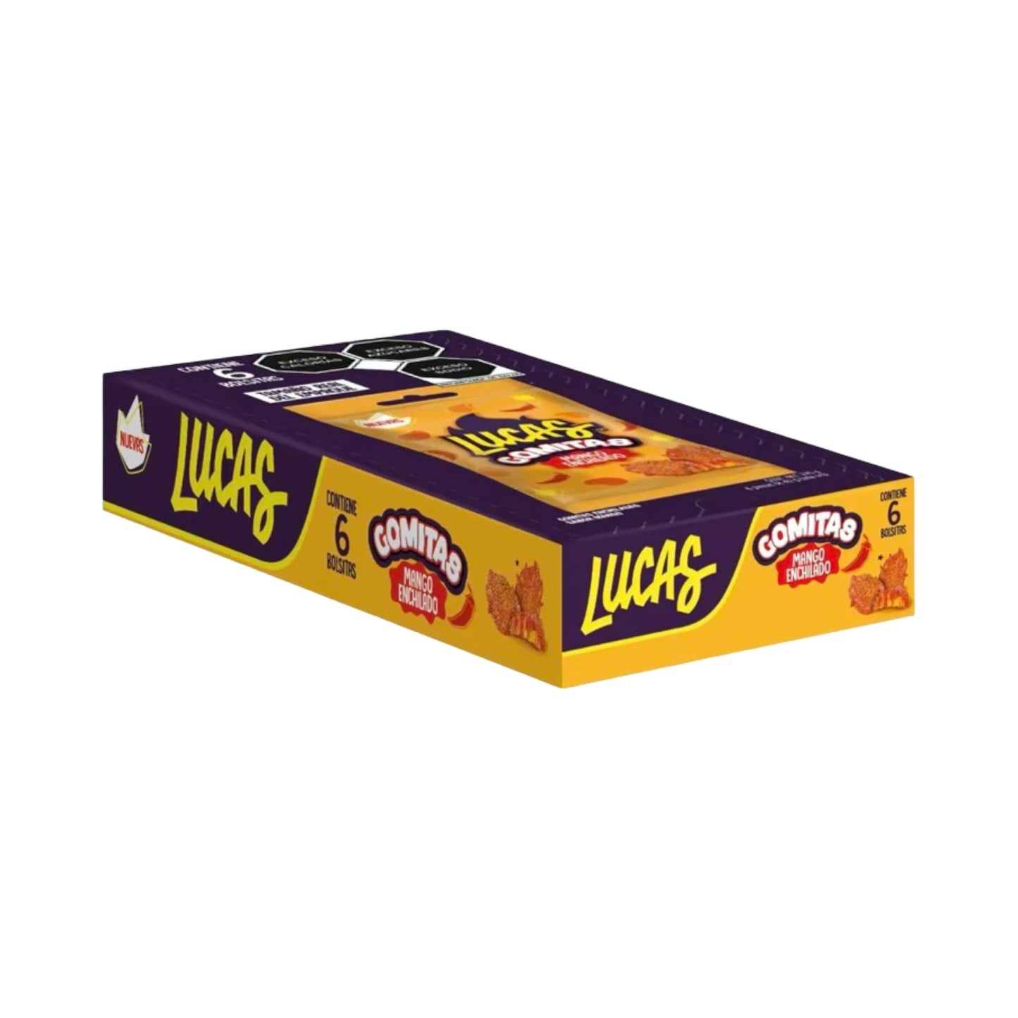 Lucas Gummies Spicy Mango Candy 6 Pack (1.41 Oz)