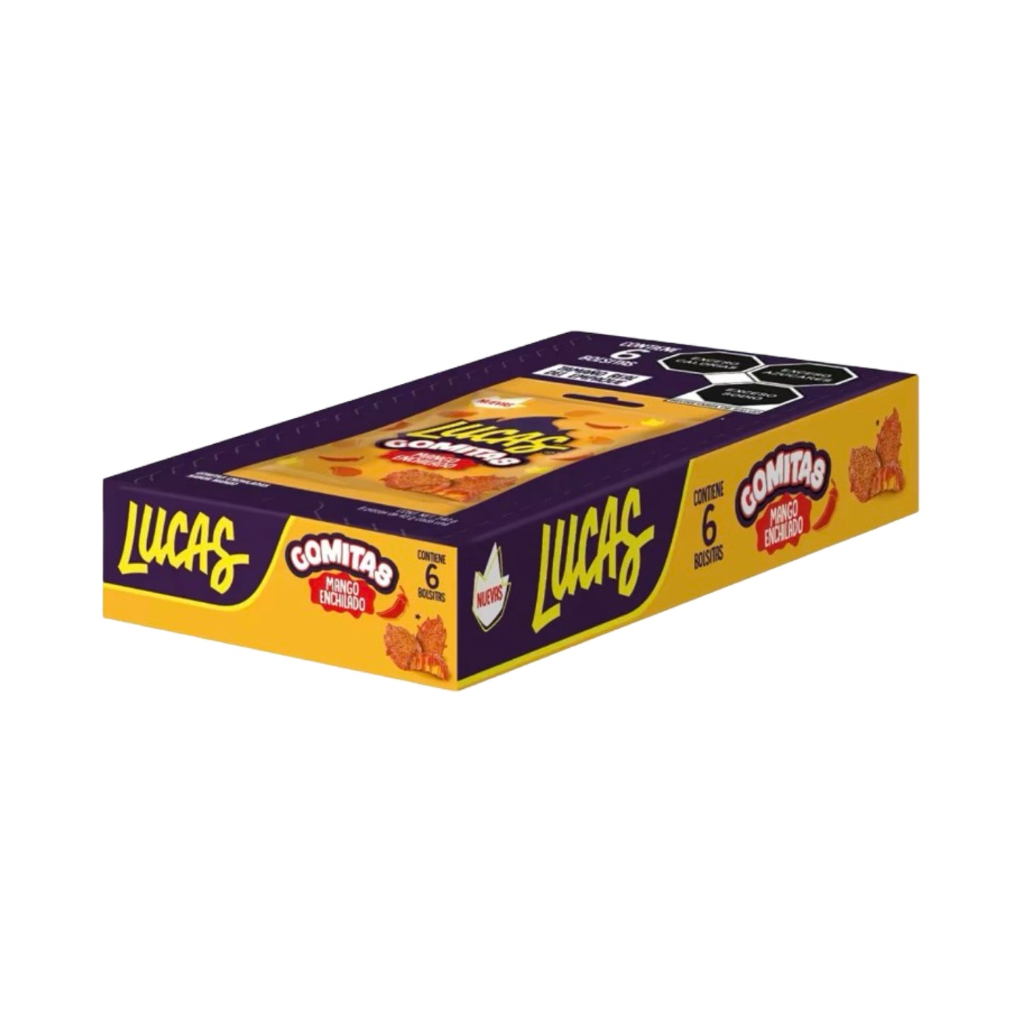 Lucas Gummies Spicy Mango Candy 6 Pack (1.41 Oz)