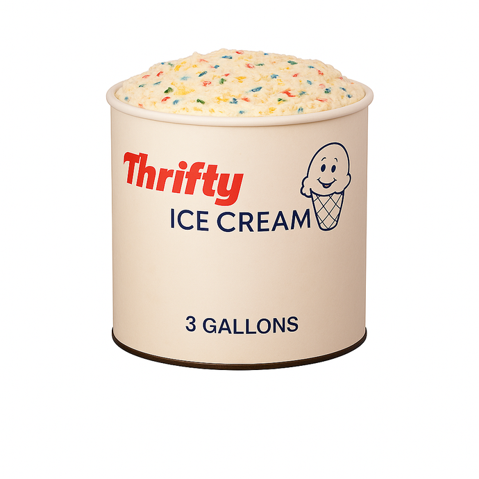 Thrifty 3 Gallon Ice Cream, All Flavors – Carnival Candies & Ice Cream Inc.