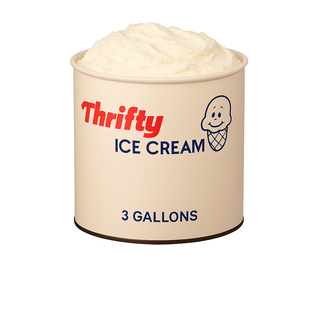 Thrifty 3 Gallon Ice Cream, All Flavors