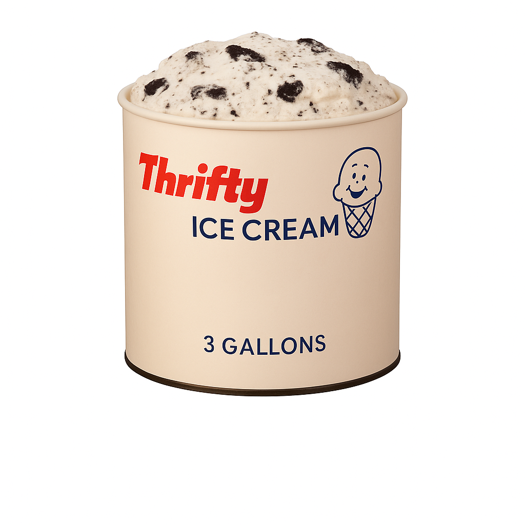 Thrifty 3 Gallon Ice Cream, All Flavors – Carnival Candies & Ice Cream Inc.