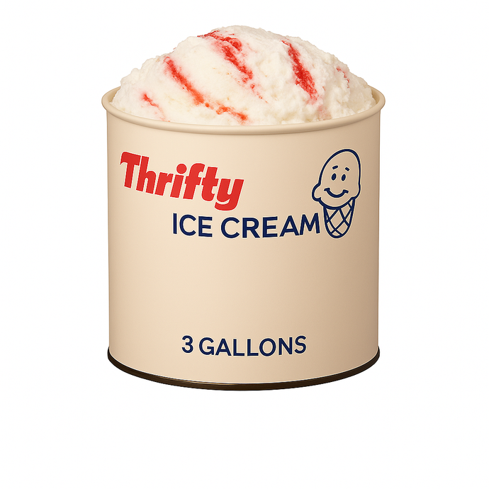 Thrifty 3 Gallon Ice Cream, All Flavors – Carnival Candies & Ice Cream Inc.