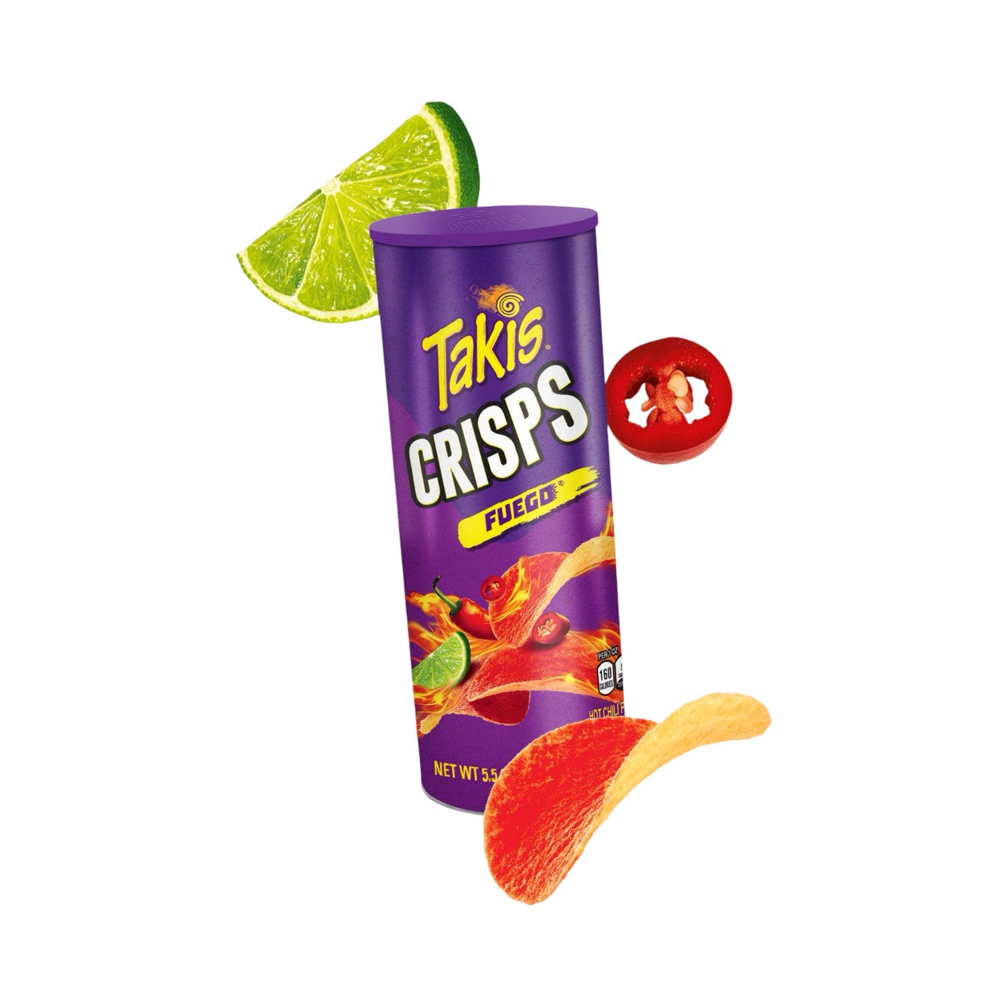 Barcel Takis Crisp Chili Pepper & Lime Potato Chips (5.5 Oz)