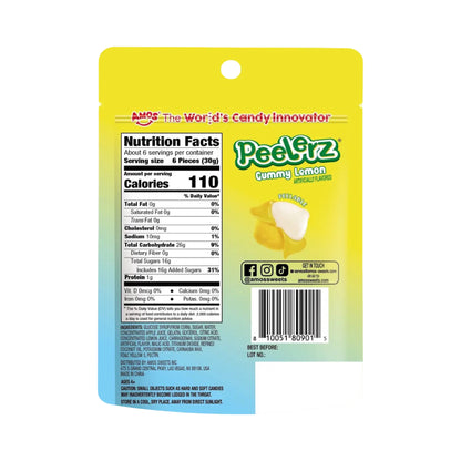 Peelerz Peelable Gummy Lemon (6 Oz)