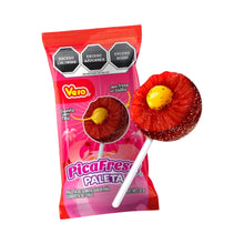 Vero Pica Fresa Paleta Mexican Gummy Candy Lollipop (12 Count)