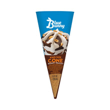 Blue Bunny King Size Bunny Tracks ice cream cone, featuring vanilla ice cream, chocolate, and peanuts, perfect for bulk ice cream lovers.