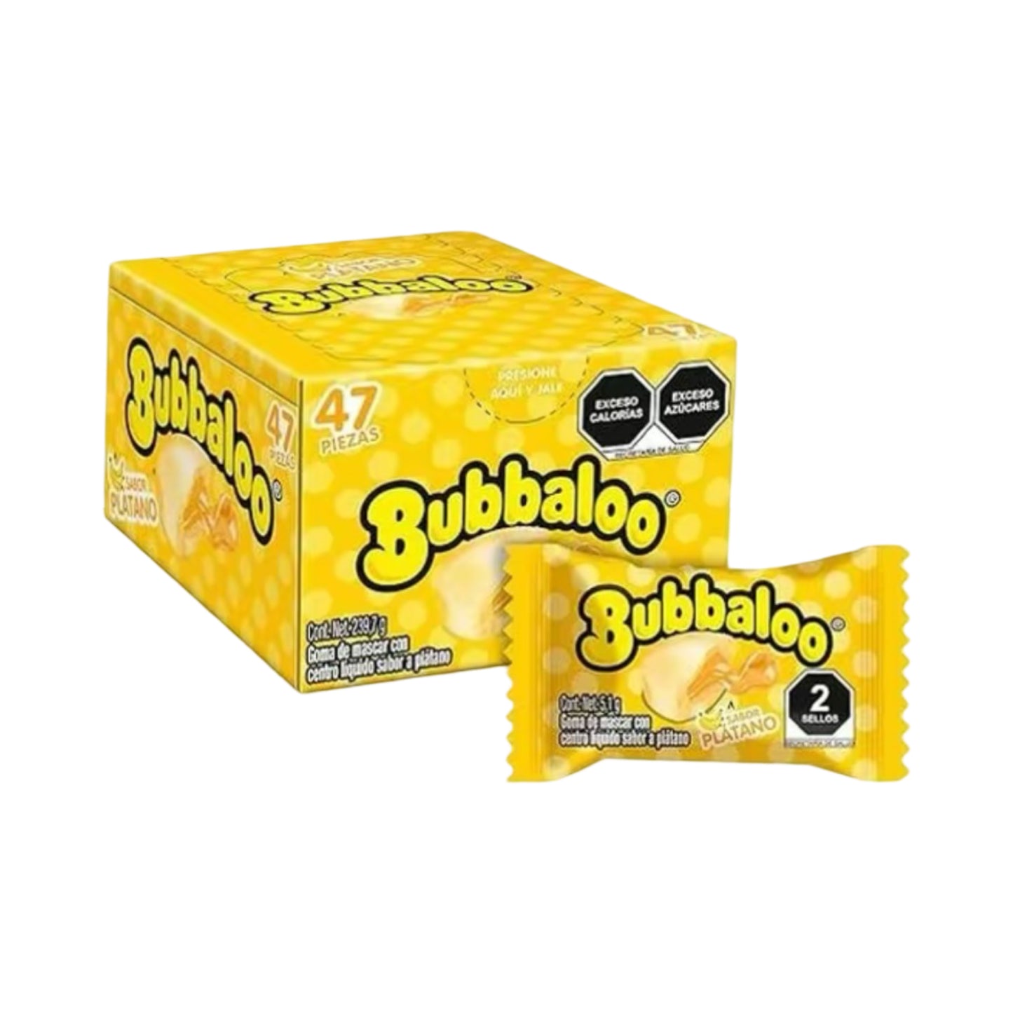 Bubbaloo Platano Chewing Gum (47 Count)
