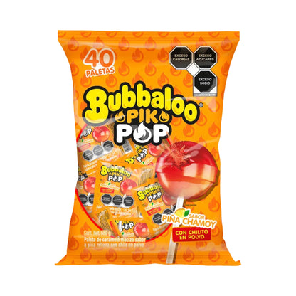 Bubbaloo Pik Pineapple/Chamoy Mexican Candy Lollipop (40 Count)
