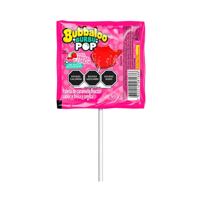 Bubbaloo Burbu Strawberry/Cherry Mexican Candy Lollipop (40 Count)
