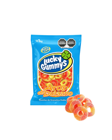 Lucky Gummys Aros De Durazno (Peach Rings) Bag 1 Kg