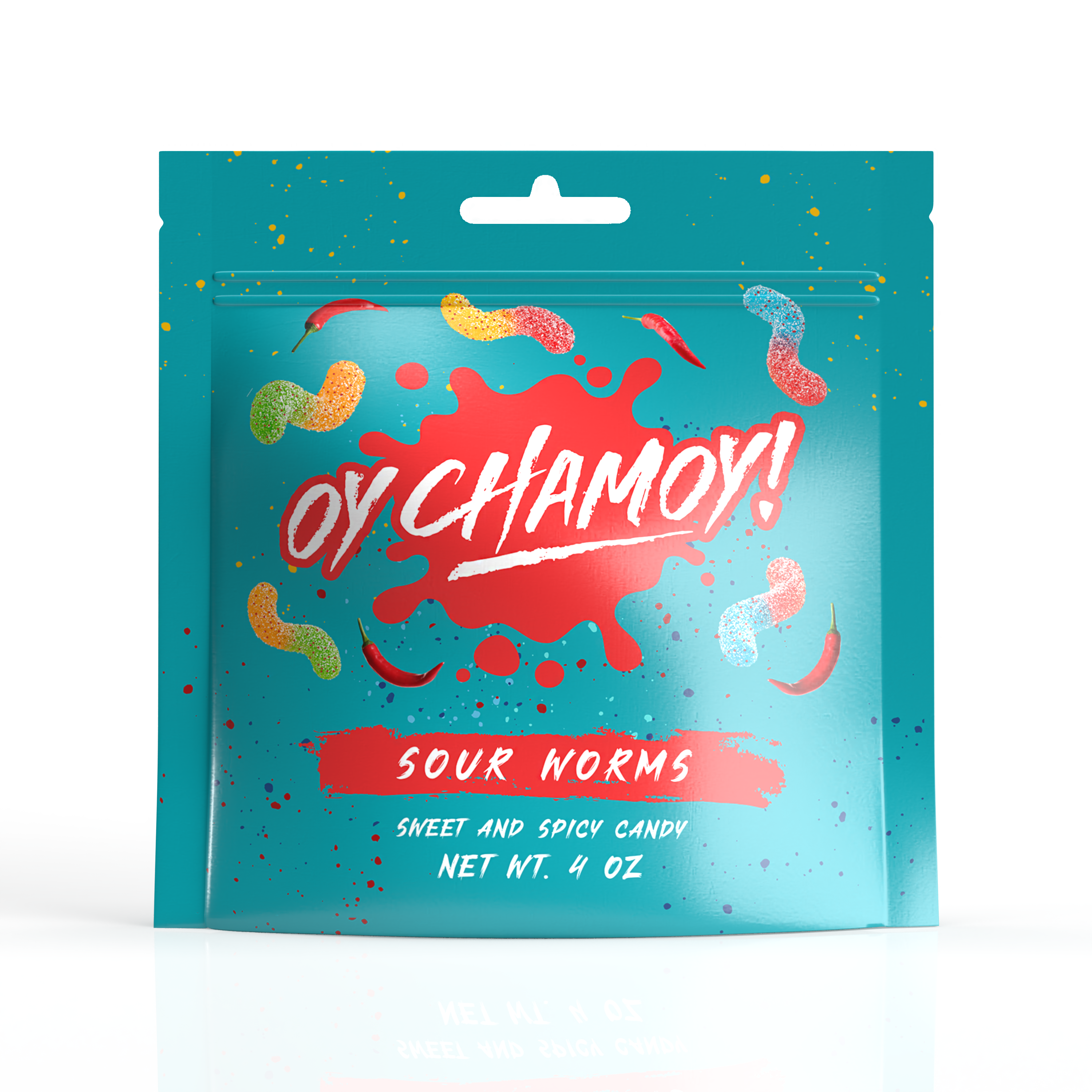 Oy Chamoy! Sour Gummy Worms 4 Oz.