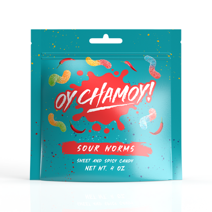 Oy Chamoy! Sour Gummy Worms 4 Oz.