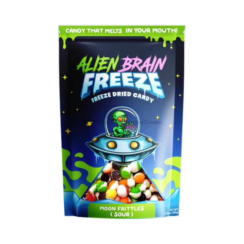 Alien Brain Freeze Moon Frittles Sour Dried Candy (4 Oz) Chewy
