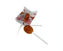 Alvbro Lollipop in acidulated peach flavor, individually wrapped, perfect for sweet snacking, bulk Mexican candy.