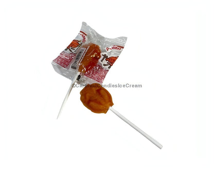Alvbro Lollipop in acidulated peach flavor, individually wrapped, perfect for sweet snacking, bulk Mexican candy.