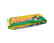Bocadín Mexican candy pack with 50 crunchy wafer treats, chocolate-coated and peanut butter filled, bulk Mexican candy.