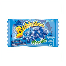 Bubbaloo Menta chewing gum package, a popular Mexican candy with liquid center and mint flavor.
