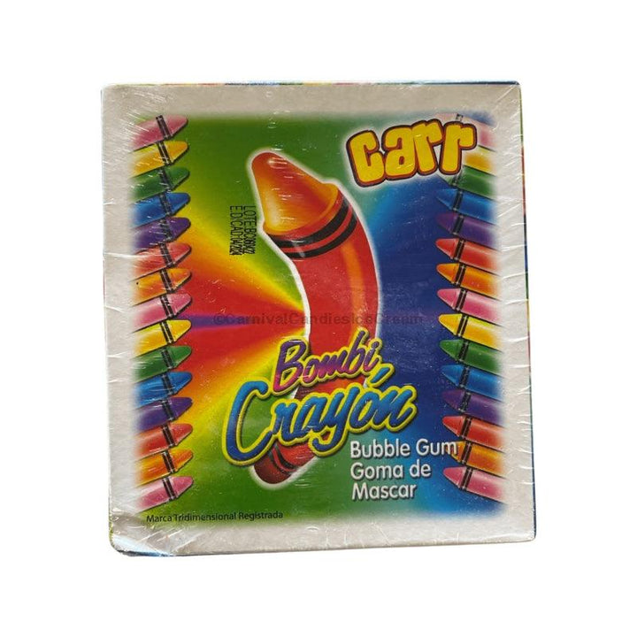 CARR CRAYON BUBBLE GUM (24 COUNT) - Carnival Candies & Ice Cream Inc.