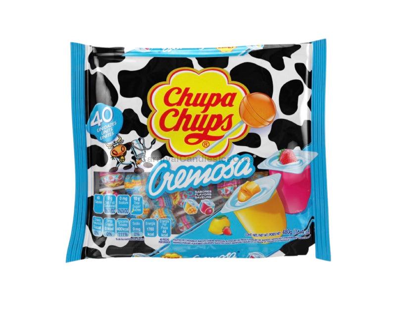 Chupa Chups Cremosa Lollipops Assorted (40 Count) Mix Flavor
