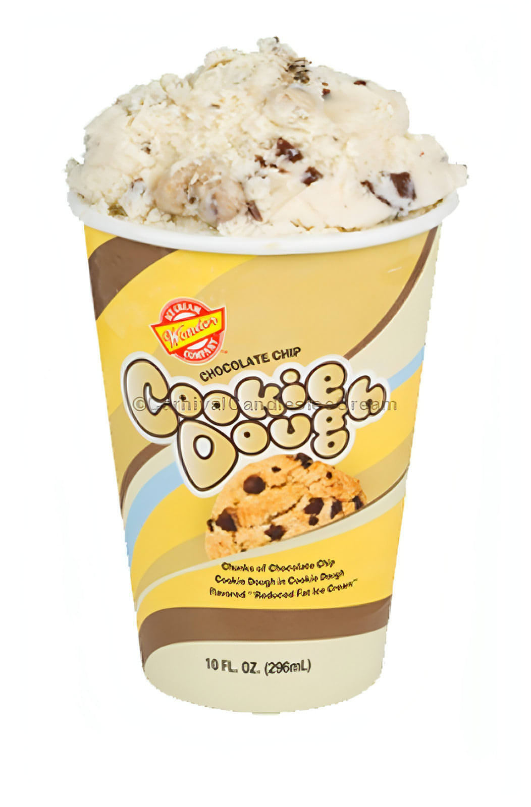 Wonder Cookie Dough Cup with chocolate chips, ideal treat for cookie dough lovers in bulk ice cream packs.