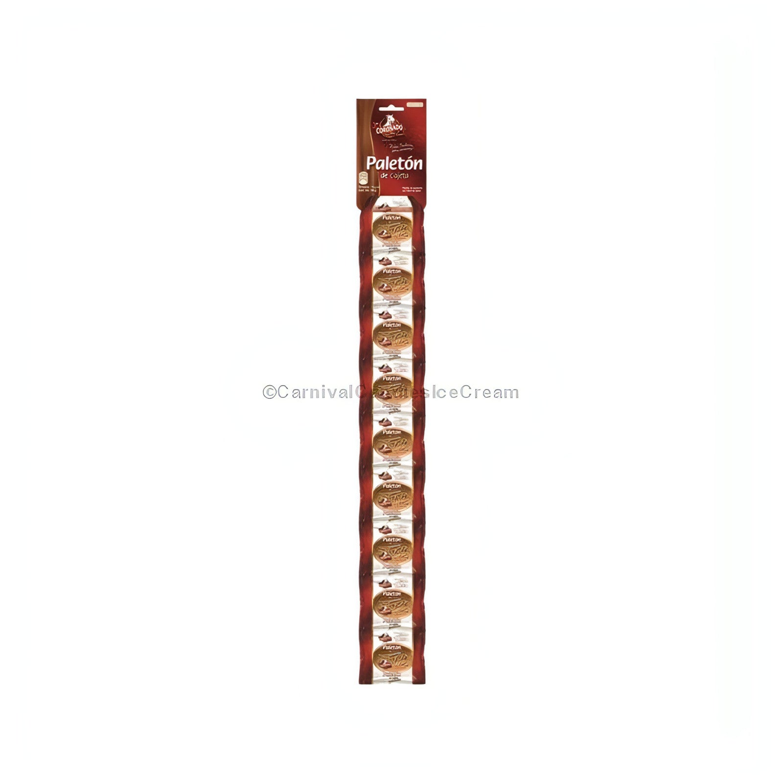 Coronado Paleton Lollipops (10 Count) package featuring traditional Mexican candy, round caramel lollipops made with goat milk.