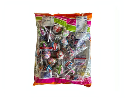 De La Rosa Jumbo Cereza Mix Flavor Lollipops 50 count pack, ideal bulk Mexican candy for sharing or enjoying.