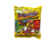 De La Rosa Pulparindo Party Mix bag containing assorted Mexican candy, 2.65 lbs of delicious tamarind treats.