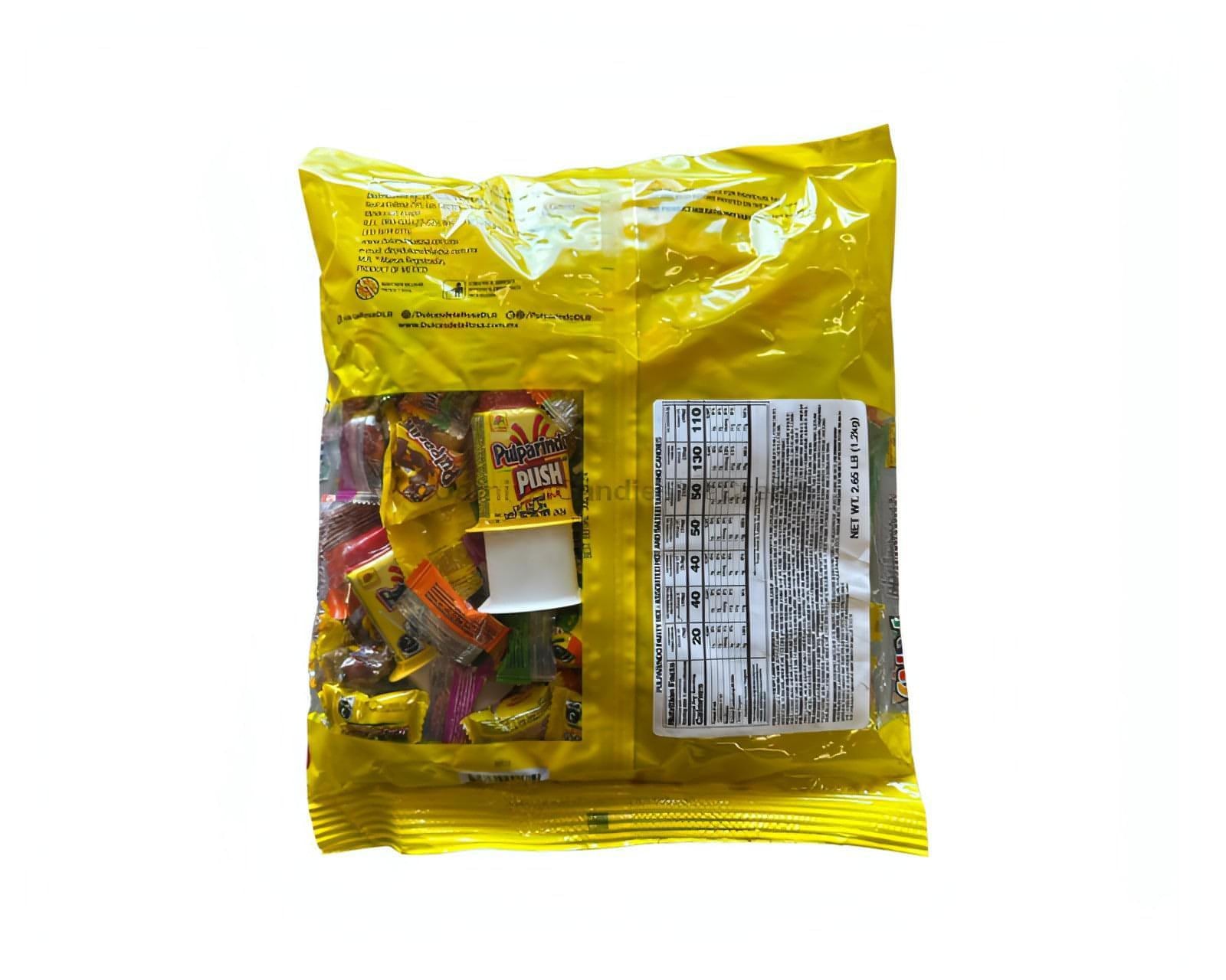 De La Rosa Pulparindo Party Mix bag showcasing assorted Mexican candy, 2.65 lbs of flavorful treats.