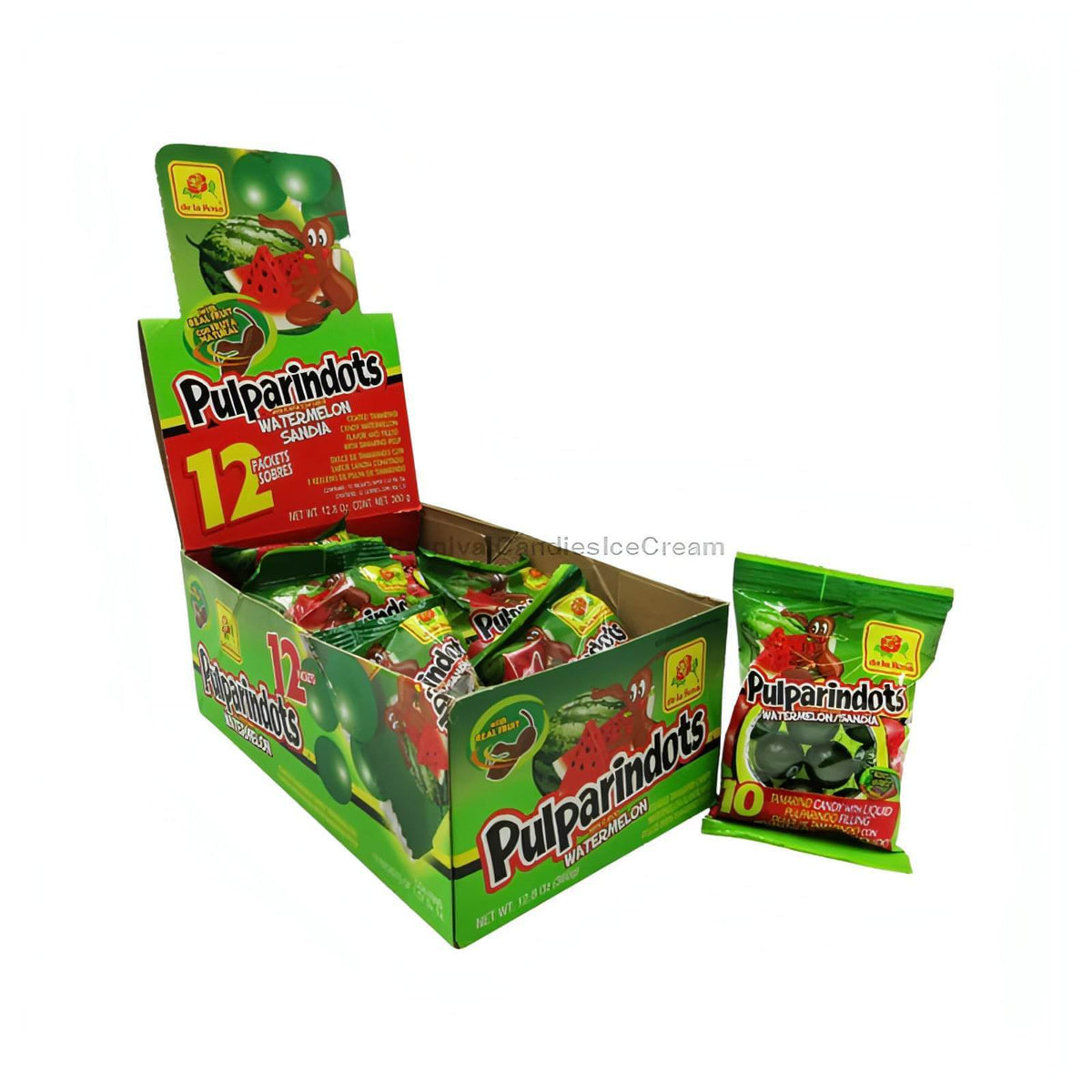 El Rosa Candy De La Rosa Pulparindots Sandia (12 Count)- Bulk Mexican Candy ...
