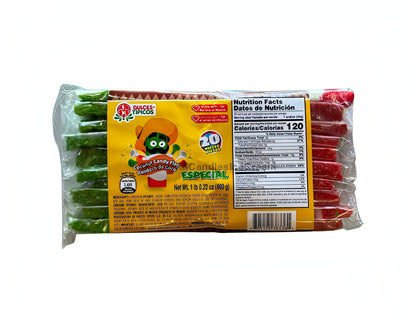 Dulces Tipicos Bandera De Coco in bulk, colorful coconut candy bars inspired by the Mexican flag, 20 count package.