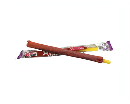 Dulces Tipicos Jabalina Xtreme Mango tamarind candy straws in packaging, a sweet treat for bulk Mexican candy lovers.