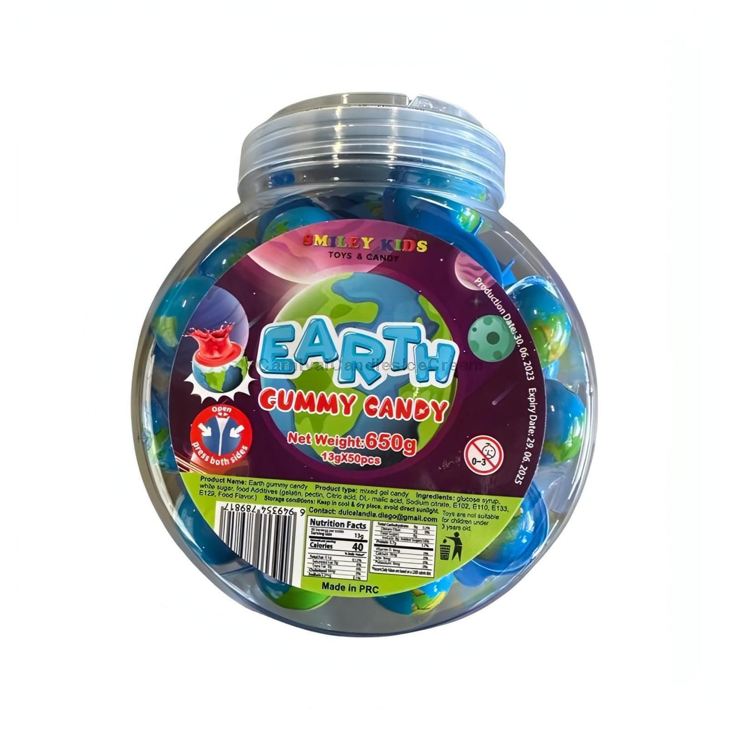 Earth Blue Raspberry Gummy Candy (50 Count) Chewy