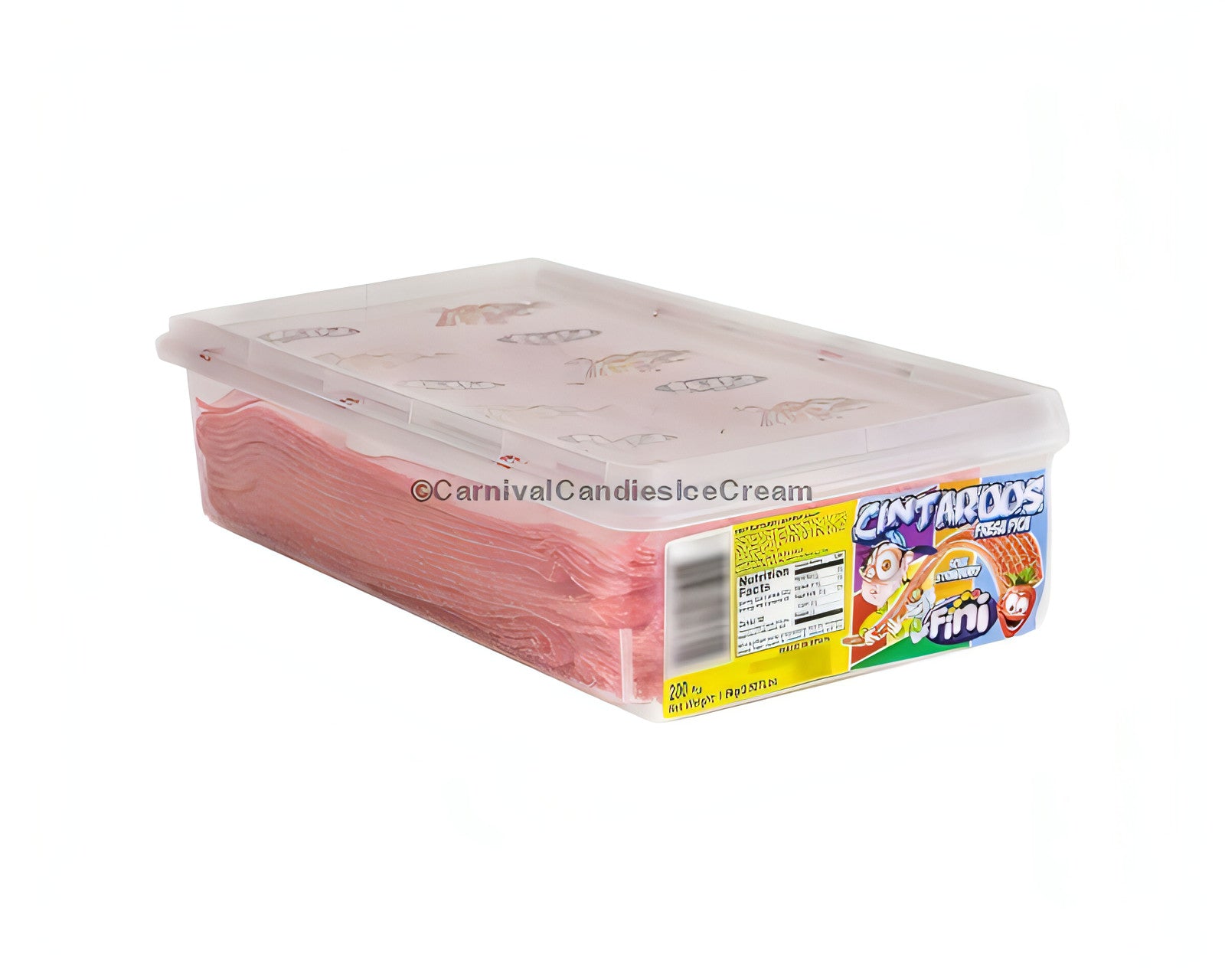 Fini Cintaroos Strawberry Sour Belts (200 Count) - Carnival Candies & Ice Cream Inc.