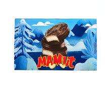 Gamesa Mamut Chocolate Cookie box featuring layered cookies with marshmallow filling and chocolate coating, bulk Mexican candy.
