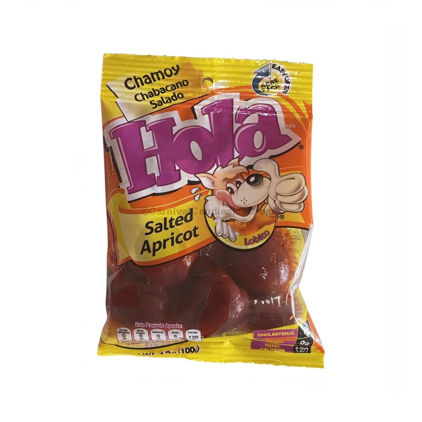 Hola Salted Chamoy Saladitos, a delightful Mexican snack featuring salted apricot with chamoy flavor.
