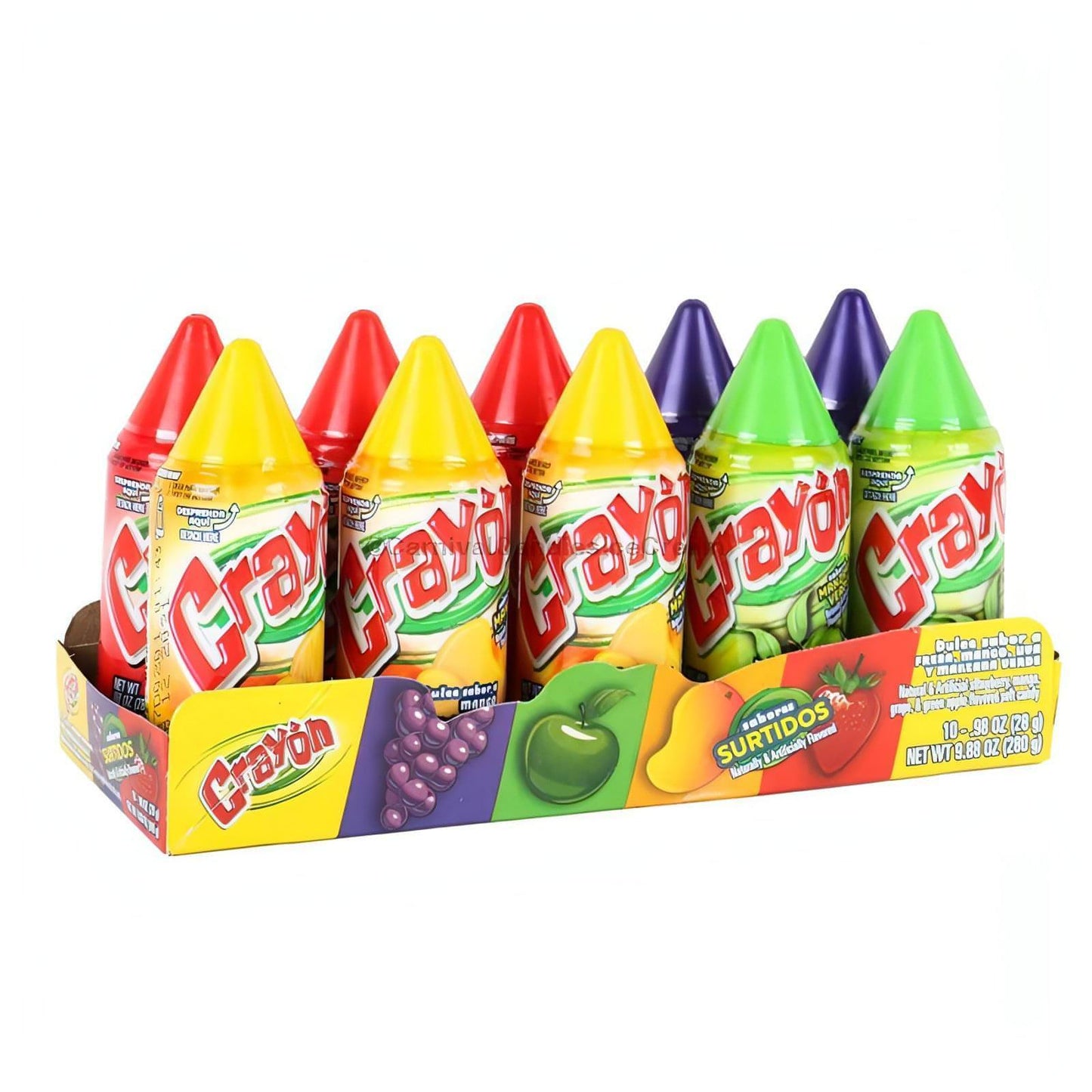 Colorful Jolly Rancher Crayon candy pack featuring vibrant flavors, ideal Mexican candy for playful snacking.