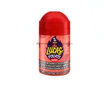Lucas Polvos Chamoy powdered candy package, featuring sweet, sour, and spicy flavors, ideal for bulk Mexican candy lovers.