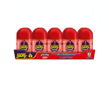 Lucas Polvos Chamoy Mexican powder candy, 10 count pack, featuring sweet and spicy flavors, perfect for bulk Mexican candy snacks.