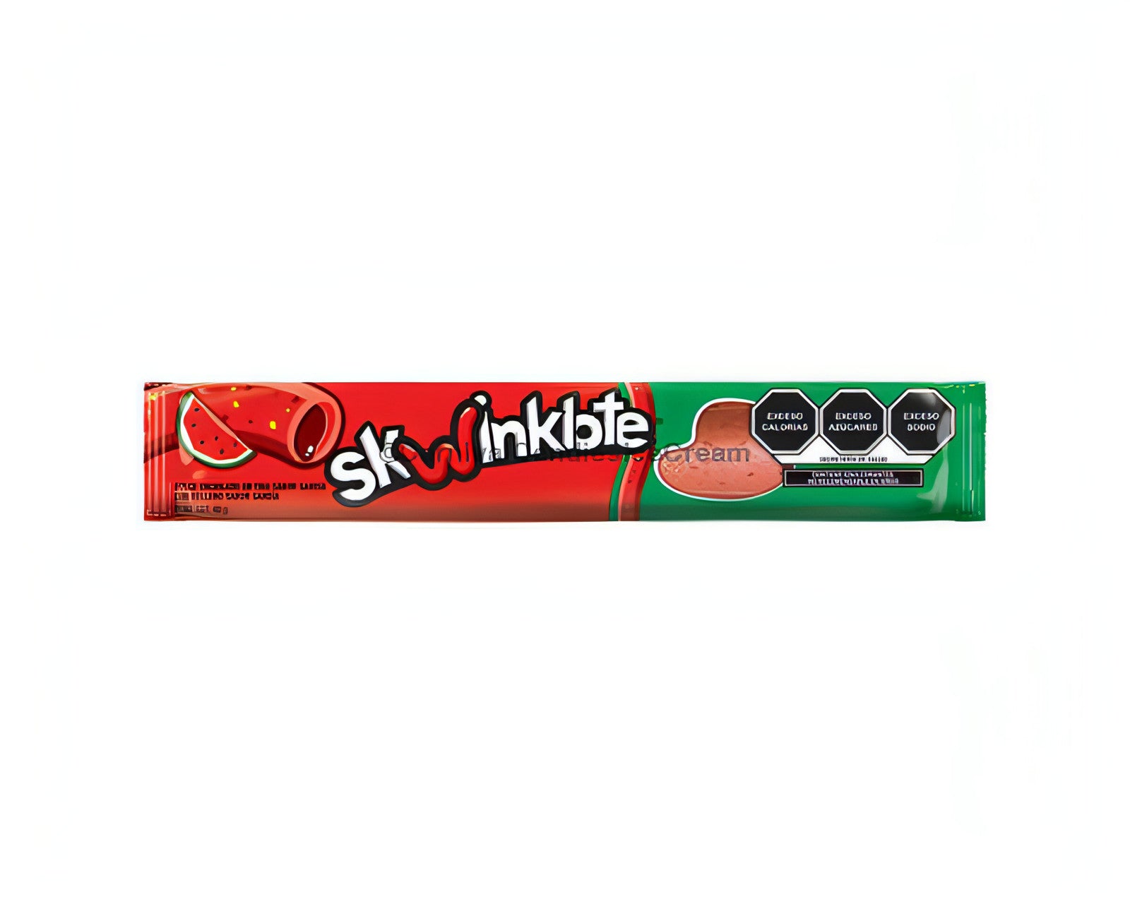 Lucas Skwinklote watermelon flavored straw candy 6 count, bulk Mexican candy for spicy and tangy snacking.