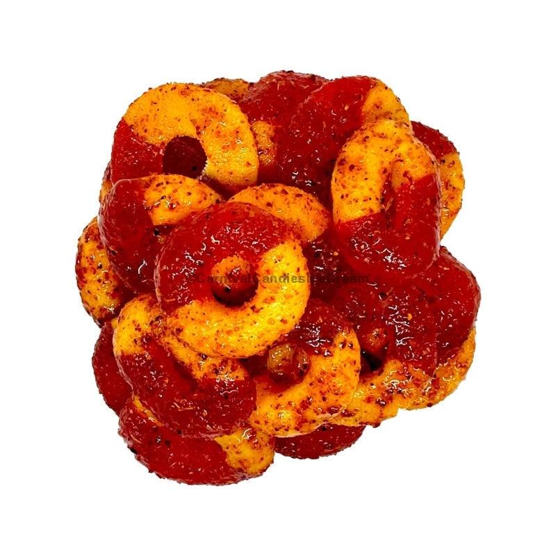 Oy Chamoy! Chamoy Covered Sour Peach Rings 4 Oz. Flavor