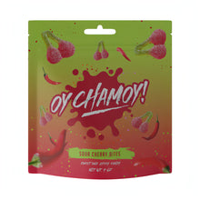 Oy Chamoy! Sour Cherry Bites package, featuring spicy and tangy flavors in a vibrant design.