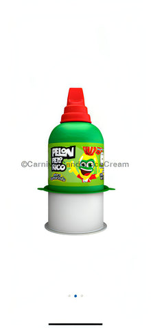 Pelon Pelo Rico Tamarindo candy in plastic squeeze container, bulk Mexican candy with sweet, spicy, and tangy flavor.